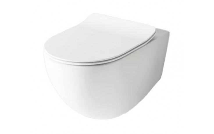 ARTCERAM FILE 2.0 závěsné WC 370x530x370mm, rimless, vodorovný odpad, lesklá bílá