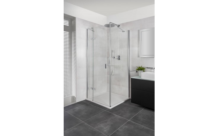 CONCEPT 400 sprchová stěna 900x1970mm, boční, stříbrná pololesklá/čiré sklo AP