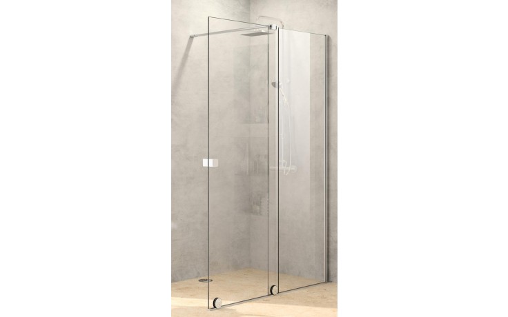 HÜPPE XTENSA PURE sprchové dveře 120x200 cm, posuvné, pravé, stříbrná pololesklá/sklo čiré