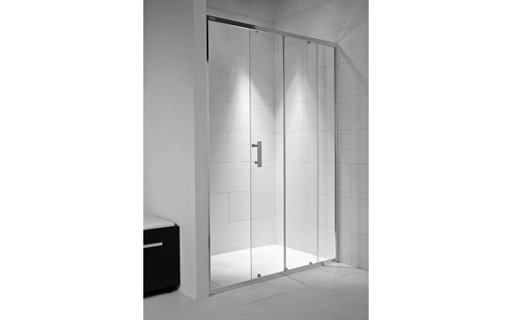 JIKA CUBITO PURE sprchové dveře 140x195 cm, posuvné, stříbrné leské/sklo artic