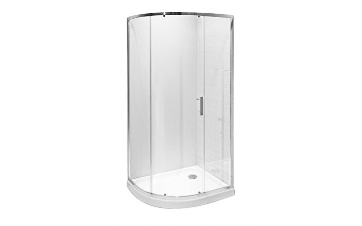 JIKA TIGO sprchový kout 98x78 cm, R540, posuvné dveře, stříbrná/sklo čiré