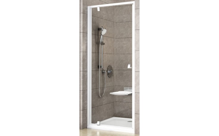 RAVAK PIVOT PDOP1 80 sprchové dveře 80x190 cm, pivotové, bílá/sklo transparent 