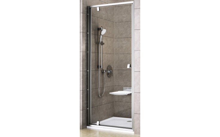 RAVAK PIVOT PDOP1 80 sprchové dveře 80x190 cm, pivotové, satin/sklo transparent 