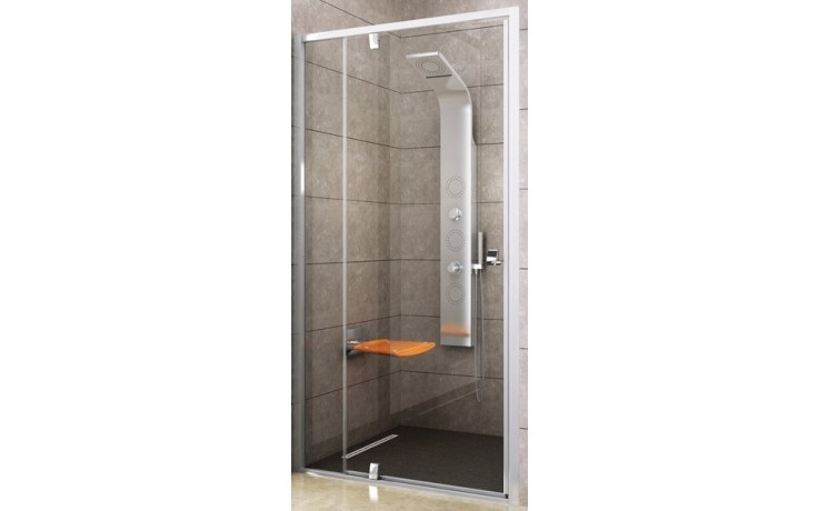 RAVAK PIVOT PDOP2 100 sprchové dveře 961-1011x1900mm, dvojdílné, otočné, pivotové, sklo, bílá/chrom/transparent