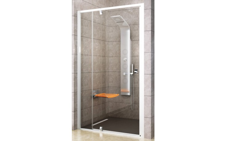 RAVAK PIVOT PDOP2 120 sprchové dveře 120x190 cm, pivotové, bílá/chrom/sklo transparent