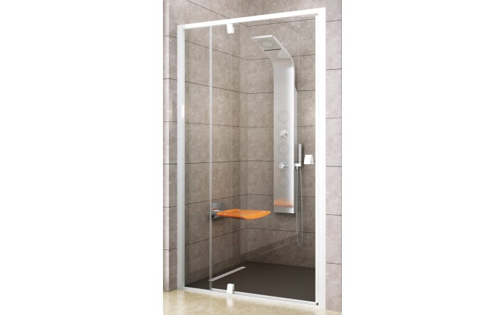 RAVAK PIVOT PDOP2 100 sprchové dveře 100x190 cm, pivotové, bílá/sklo transparent