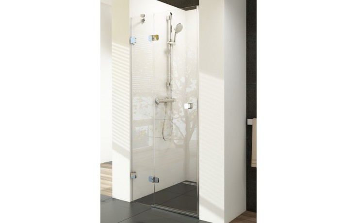 RAVAK BRILLIANT BSD2 90L sprchové dveře 900x1950mm dvoudílné, levé, sklo, chrom/transparent