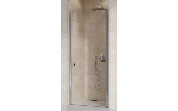 RAVAK CHROME CSD1 80 sprchové dveře 80x195 cm, lítací, satin/sklo transparent 