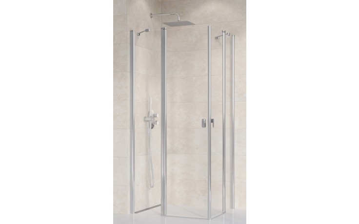RAVAK CHROME CRV2 80 sprchové dveře 80x195 cm, lítací, chrom lesk/sklo transparent