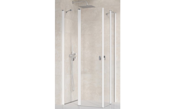 RAVAK CHROME CRV2 90 sprchové dveře 90x195 cm, lítací, bílá/sklo transparent