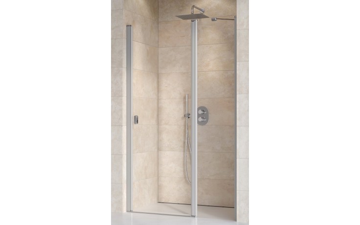 RAVAK CHROME CSD2 110 sprchové dveře 110x195 cm, lítací, satin/sklo transparent 