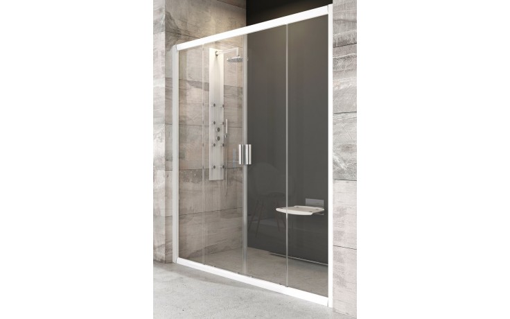 RAVAK BLIX BLDP4 150 sprchové dveře 150x190 cm, posuvné, bílá/sklo transparent
