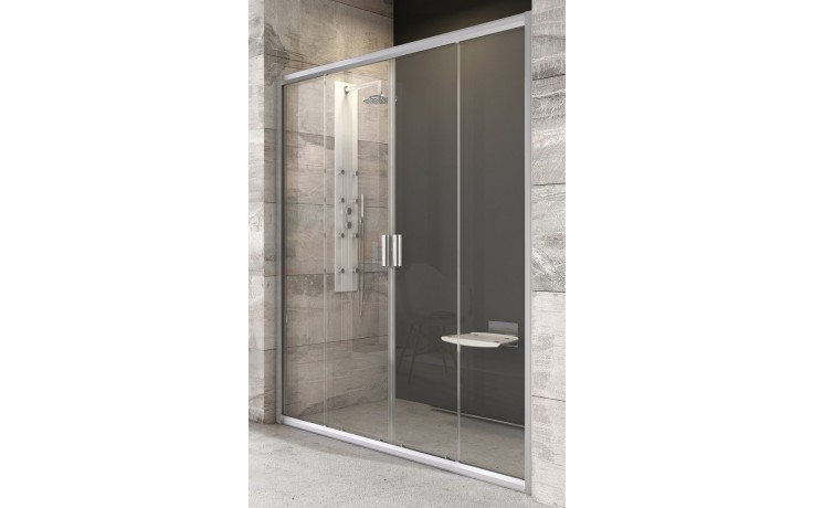RAVAK BLIX BLDP4 150 sprchové dveře 150x190 cm, posuvné, satin/sklo transparent 