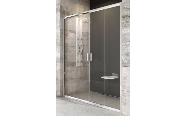 RAVAK BLIX BLDP4 160 sprchové dveře 160x190 cm, posuvné, chrom lesk/sklo transparent