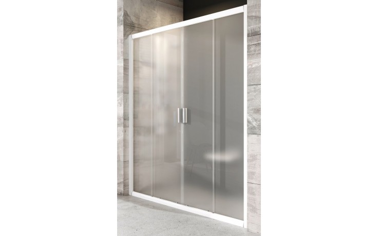 RAVAK BLIX BLDP4 130 sprchové dveře 130x190 cm, posuvné, bílá/sklo grape