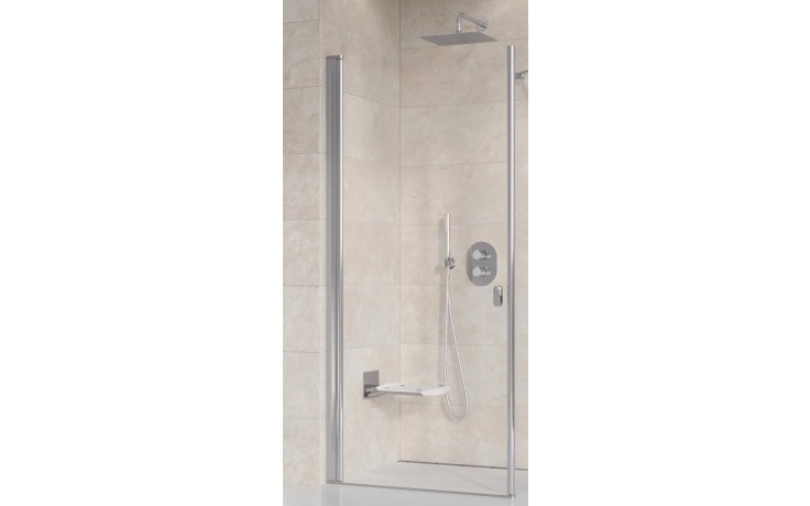RAVAK CHROME CRV1 100 sprchové dveře 100x195 cm, lítací, chrom lesk/sklo transparent