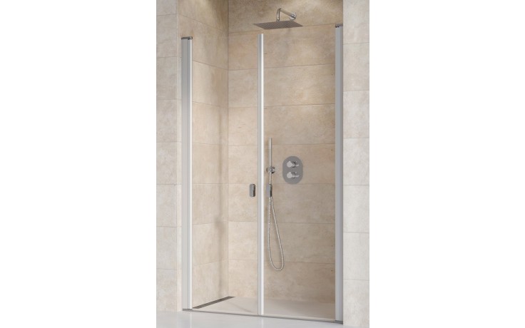 RAVAK CHROME CSDL2 90 sprchové dveře 90x195 cm, lítací, satin/sklo transparent