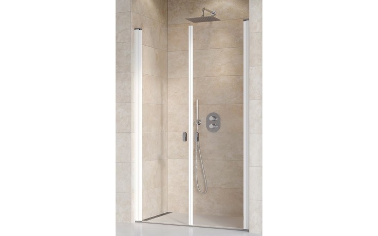 RAVAK CHROME CSDL2 100 sprchové dveře 100x195 cm, lítací, bílá/sklo transparent 