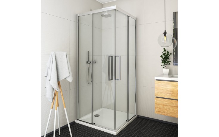 ROTH EXCLUSIVE LINE ECS2P/800 sprchové dveře 80x205 cm, posuvné, pravé, brillant/sklo transparent