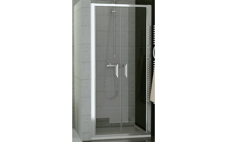 SANSWISS TOP LINE TOPP2 sprchové dveře 800x1900mm, dvoukřídlé, matný elox/čiré sklo