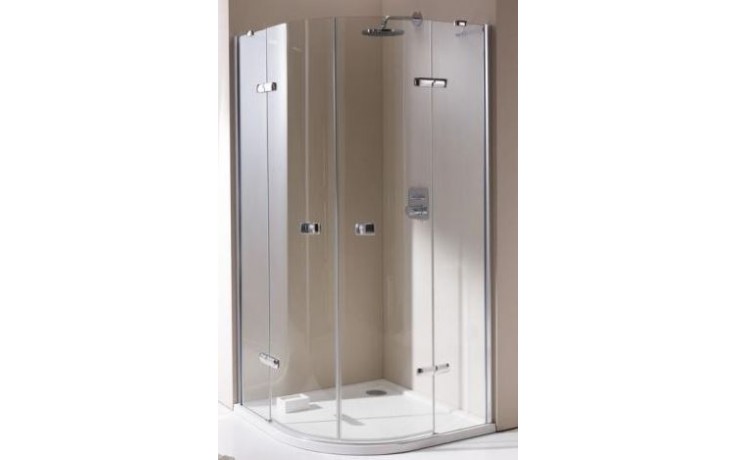 HÜPPE ENJOY PURE sprchový kout 90x90 cm, R500, křídlové dveře, lesklá stříbrná/čiré sklo 