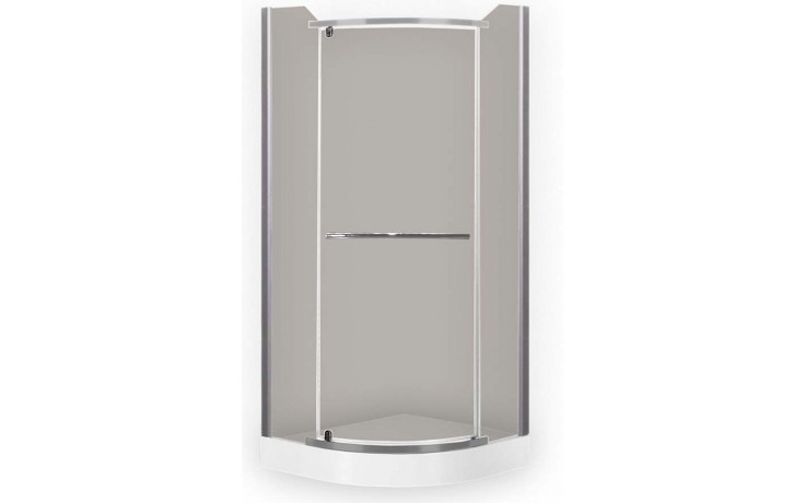 ROTH PROJEKT DENVER/900 sprchový kout 90x90 cm, R550, křídlové dveře, stříbro/sklo rauch