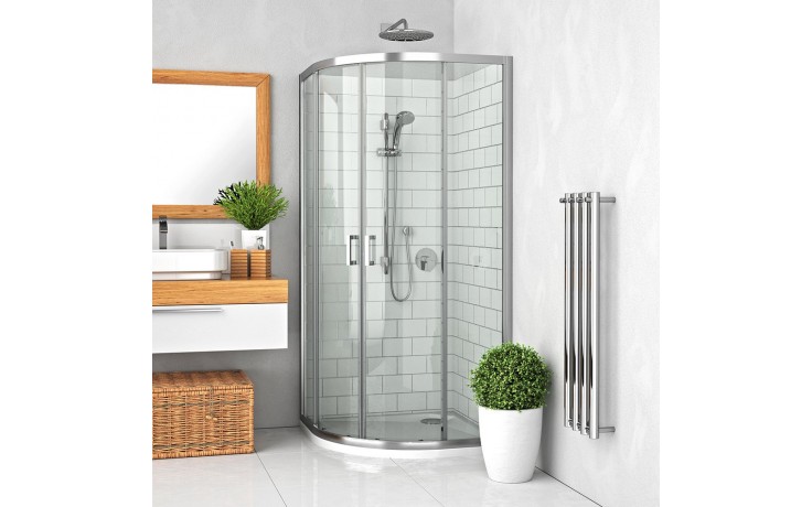ROTH LEGA LINE LLR2/900 sprchový kout 90x90 cm, R550, posuvné dveře, brillant/sklo transparent