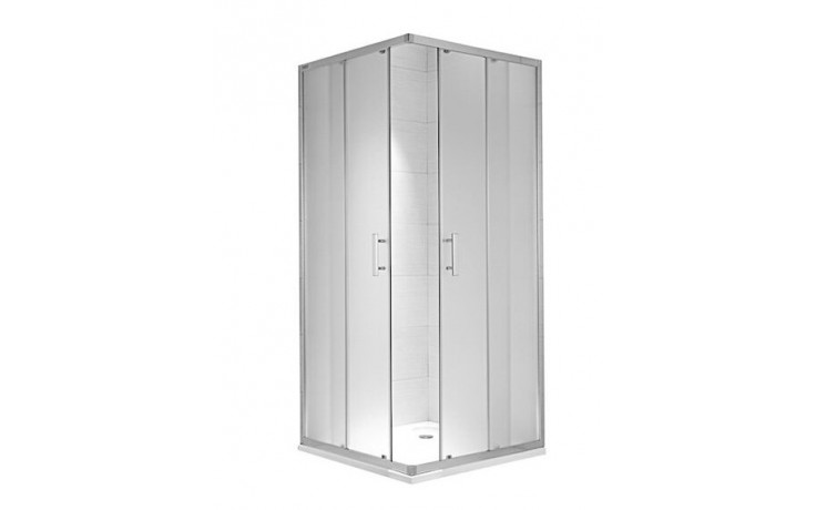 JIKA CUBITO PURE sprchový kout 90x90 cm, rohový vstup, posuvné dveře, stříbrná/dekor arctic