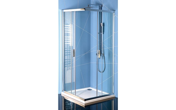 POLYSAN EASY LINE sprchový kout 90x90 cm, rohový vstup, posuvné dveře, čiré sklo