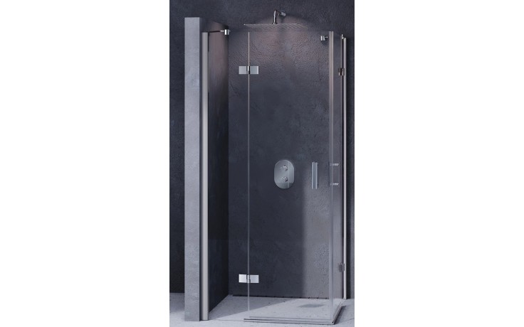 RAVAK SMARTLINE SMSRV4 80 sprchový kout 80x80 cm, rohový vstup, křídlové dveře, chrom/sklo transparent