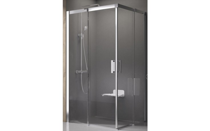 RAVAK MATRIX MSRV4 80 sprchový kout 80x80 cm, rohový vstup, posuvné dveře, lesk/sklo transparent
