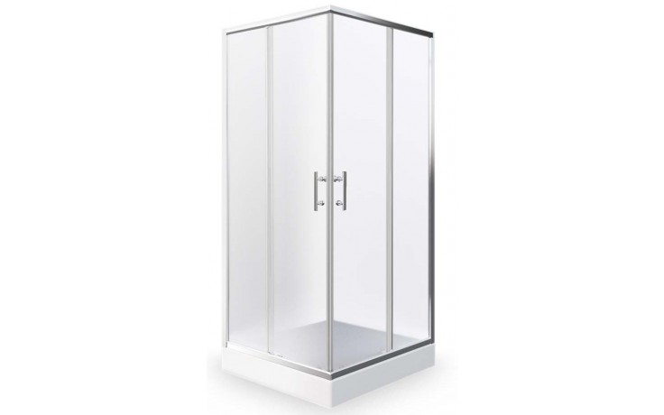 ROTH PROJECT ORLANDO NEO/900 sprchový kout 90x90 cm, rohový vstup, posuvné dveře, brillant/sklo matt glass