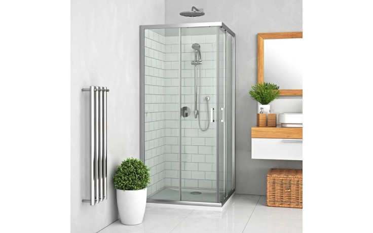 ROTH LEGA LINE LLS2/900 SMONT sprchový kout 90x90 cm, rohový vstup, posuvné dveře, brillant/sklo transparent