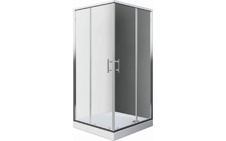 EASY ELS2 800 LH sprchový kout 80x80 cm, rohový vstup, posuvné dveře, brillant/transparent