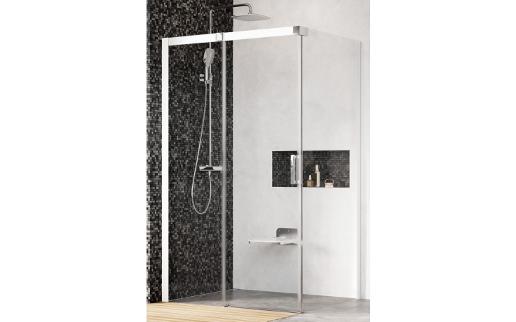 RAVAK MATRIX MSDPS 100/80 L sprchový kout 100x80 cm, rohový vstup, posuvné dveře, levý, bílá/sklo transparent