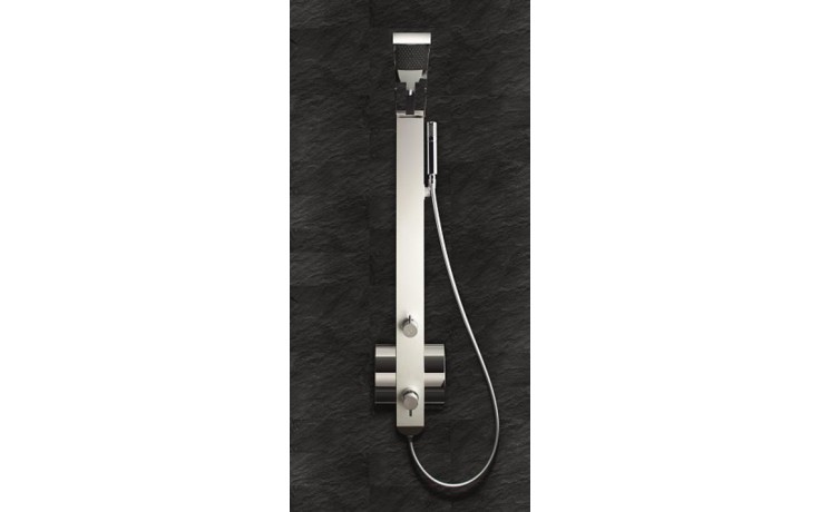 SANJET IDEA sprchový panel s baterií, hlavová sprcha, ruční sprcha, hadice, chrom