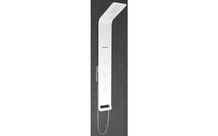 SANJET ASTREA hydromasážní sprchový panel s baterií, hlavová sprcha, ruční sprcha, matná bílá