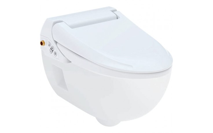GEBERIT AQUACLEAN 4000 SET závěsné WC s bidetovým sedátkem, alpská bílá