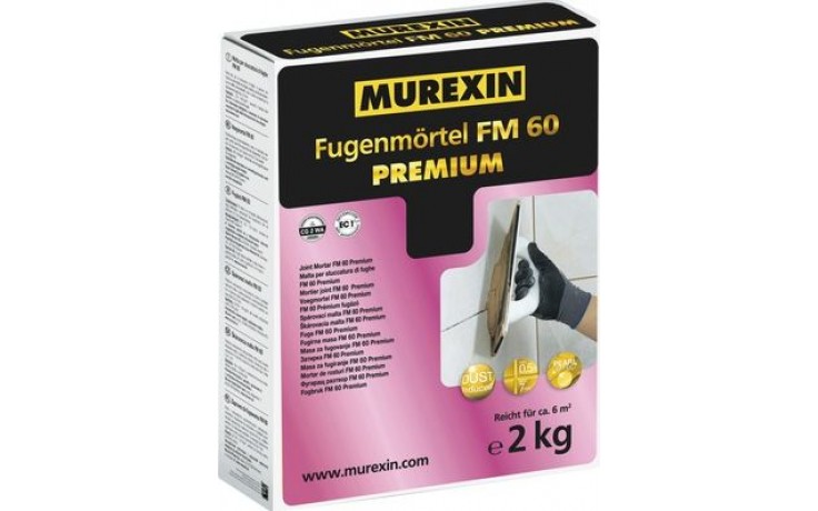 MUREXIN FM 60 PREMIUM spárovací malta 2kg, flexibilní, s redukovanou prašností, anthrazit