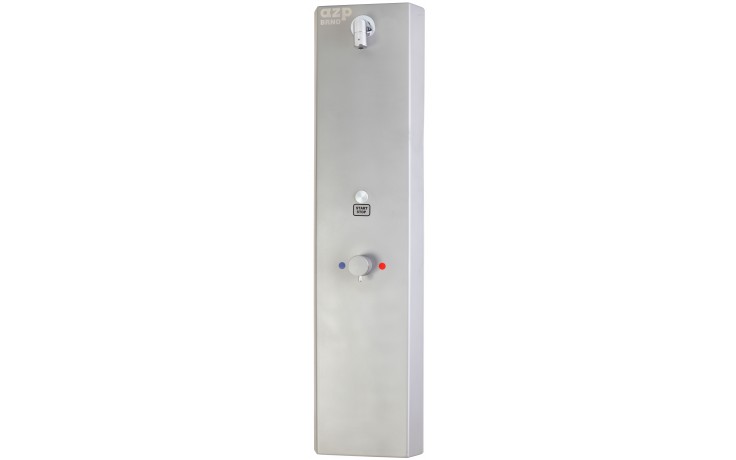AZP BRNO AUS 3P.B sprchový panel 250x1000mm, 6V, s termostatickým ventilem, nerez