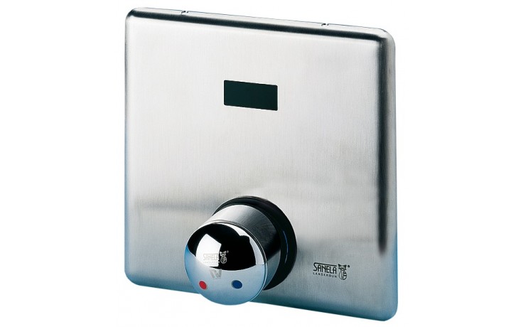 SANELA SLS02 ovládání sprchy 24V DC, automatické se směšovací baterií, pro teplou a studenou vodou, nerez