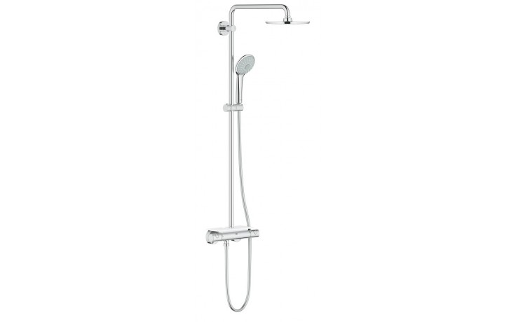 GROHE EUPHORIA SYSTEM 210 sprchový set s termostatickou baterií, horní sprcha, ruční sprcha se 3 proudy, tyč, hadice, chrom