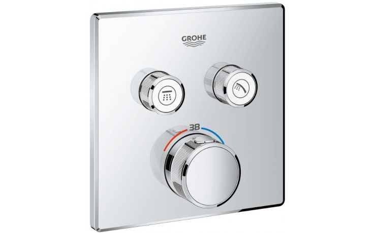 GROHE GROHTHERM SMARTCONTROL podomítková termostatická baterie, pro 2 spotřebiče, Water Saving, chrom