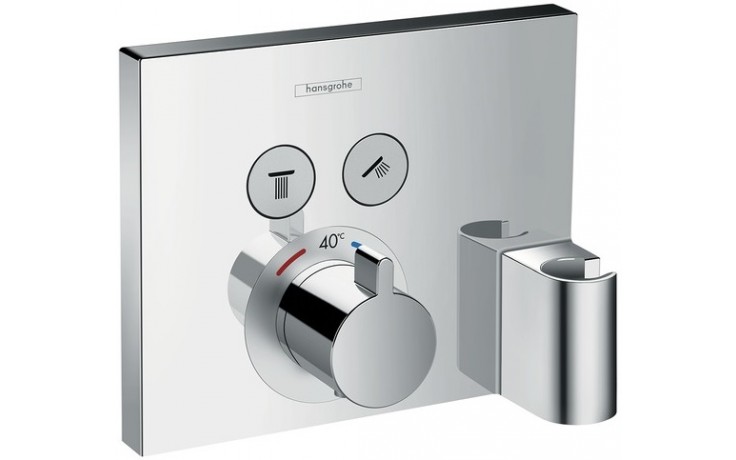 HANSGROHE SHOWER SELECT podomítková termostatická baterie, pro 2 spotřebiče, s připojením pro hadici a s držákem, chrom
