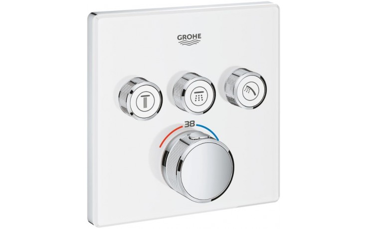 GROHE GROHTHERM SMARTCONTROL podomítková termostatická baterie, pro 3 spotřebiče,  Water Saving, měsíční bílá