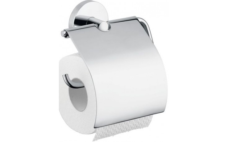 HANSGROHE LOGIS držák toaletního papíru s krytem, nástěnný, kartáčovaný nikl 