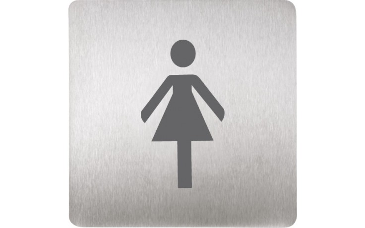 SANELA SLZN44AB piktogram WC ženy 120x120mm, nerez mat