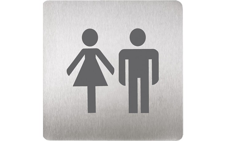 SANELA SLZN44AD piktogram WC muži i ženy 120x120mm, nerez mat