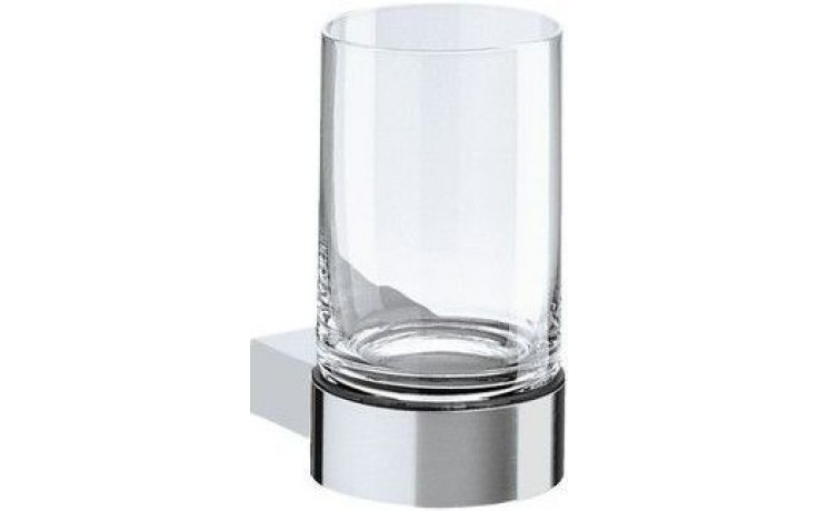 KEUCO PLAN držák na skleničku 116mm, včetně skleničky, chrom/sklo