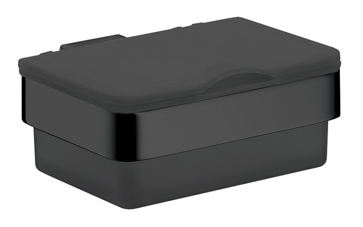EMCO CONCEPT BLACK zásobník na vlhčené ubrousky, nástěnný, černá